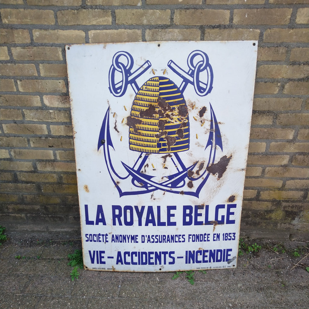 Emaille bord La Royale Belge