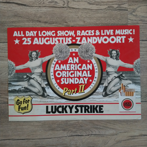Lucky Strike poster Zandvoort evenement